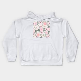 Elegant Pink Floral Watercolor Painting Kids Hoodie